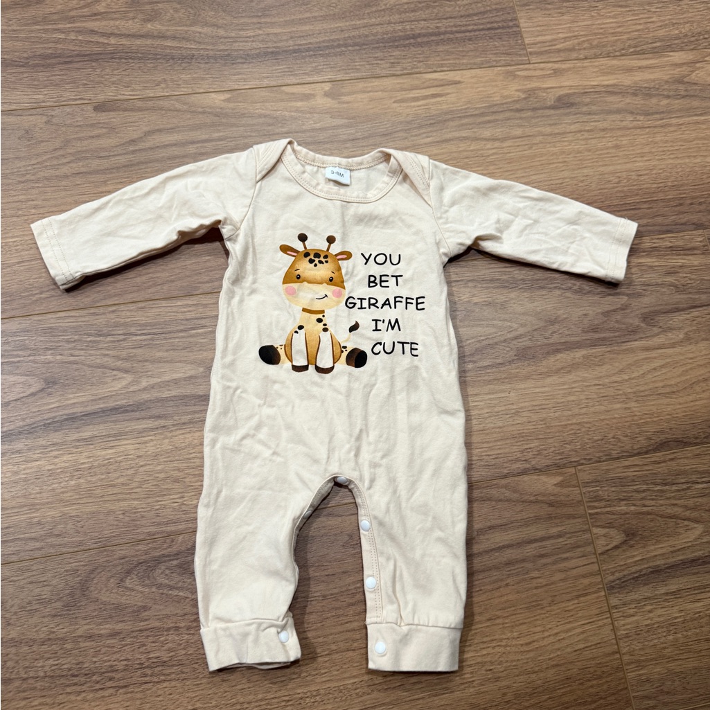 Cute Giraffe Print Kids One Piece